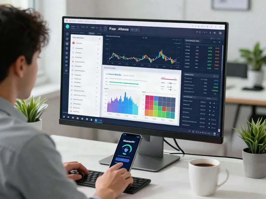 Essor Invexaro plateforme de trading IA avec interface utilisateur conviviale et analyse de marché.